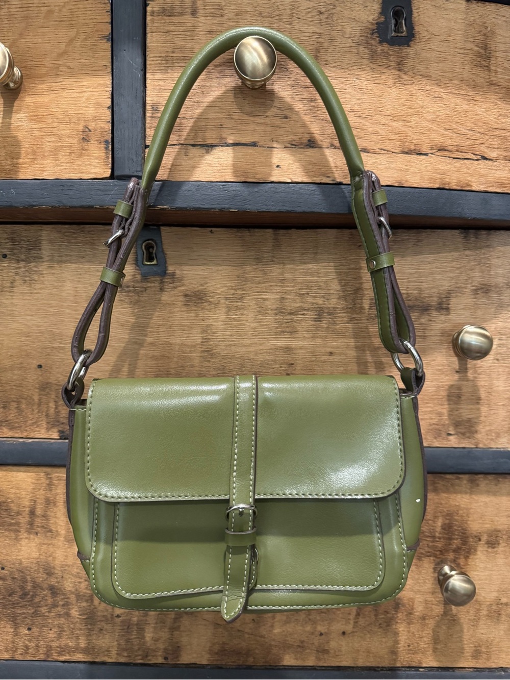 Mondani Olive Green Shoulder Bag